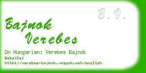 bajnok verebes business card